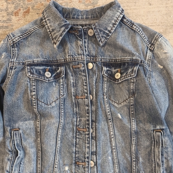 Express Jackets & Blazers - Express distressed jean jacket size M